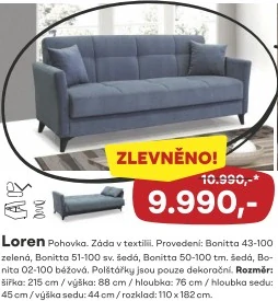 5- LOREN Rozkládací pohovka