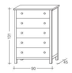 Komoda Natur V velká
