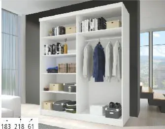 Šatní a policová skříň 183