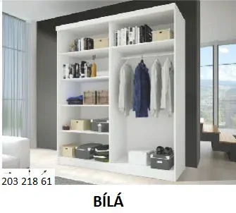 Šatní a policová skříň 203