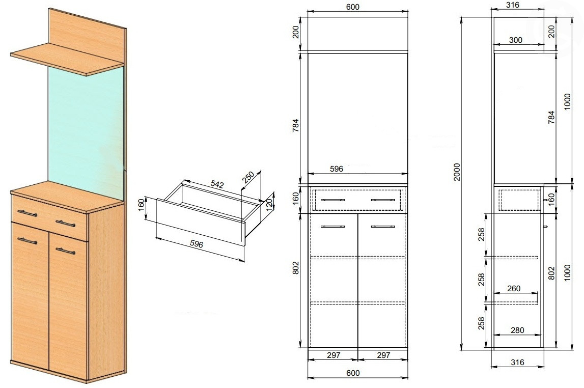 Předsíňová stěna C 83001
