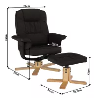 Relaxační polohovací křeslo s podnožkou