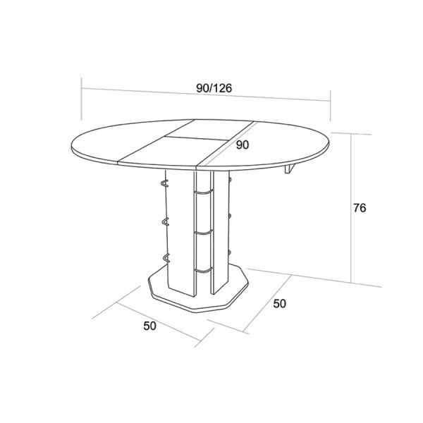 Rozkládací jídelní stůl S07