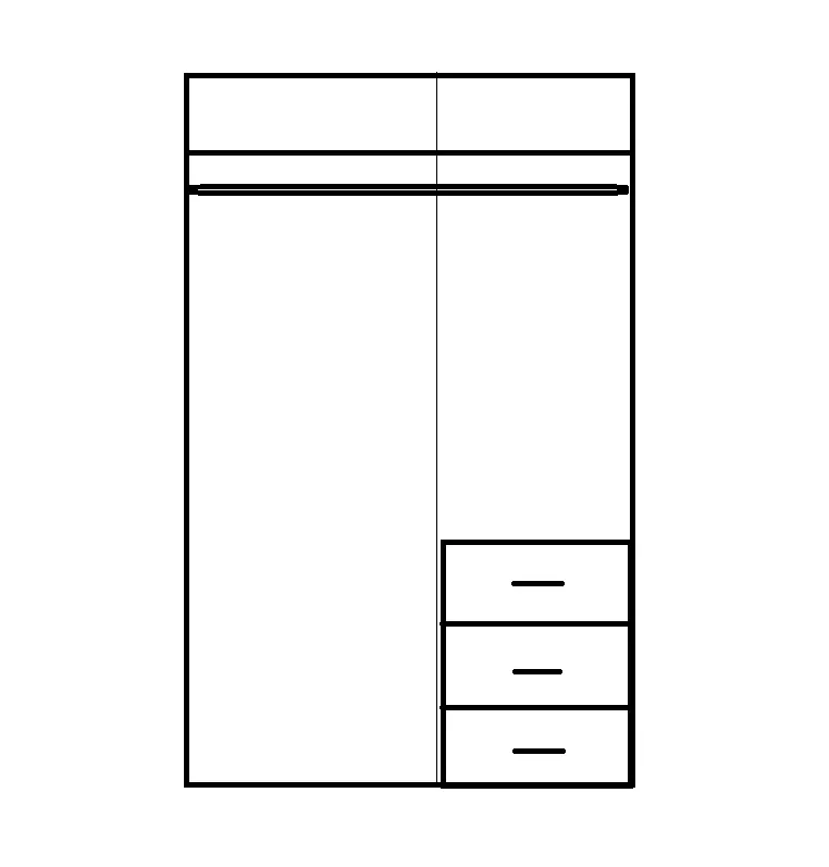 Skříň 2 dveřová 100