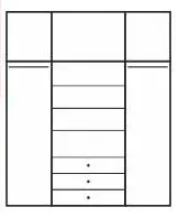 Šatní a policová skříň 4  200
