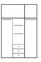 Šatní a policová skříň 3  150