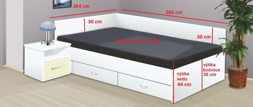 Postel Renáta š=160,š=180 cm 