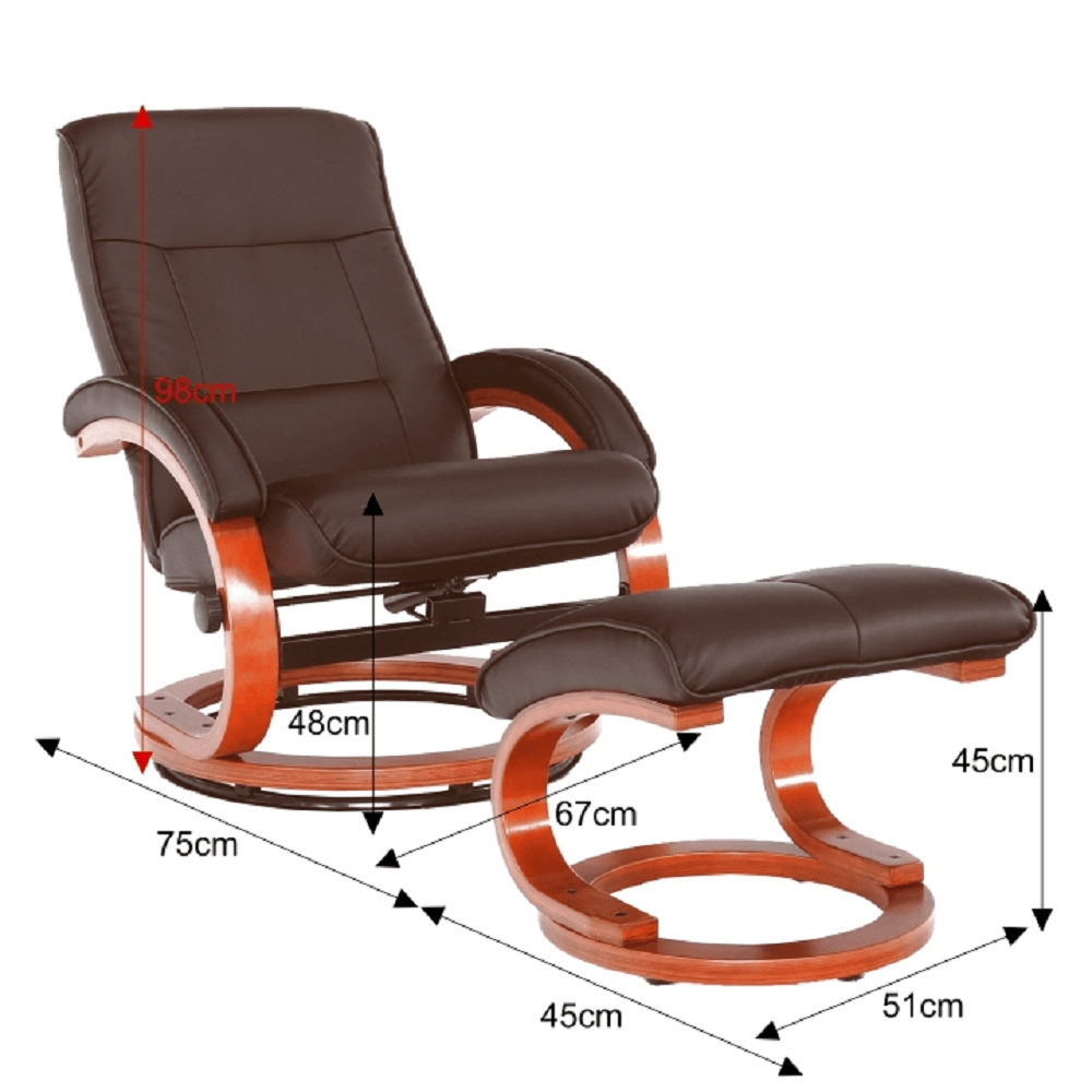 Polohovací relaxační křeslo 3 s podnožkou