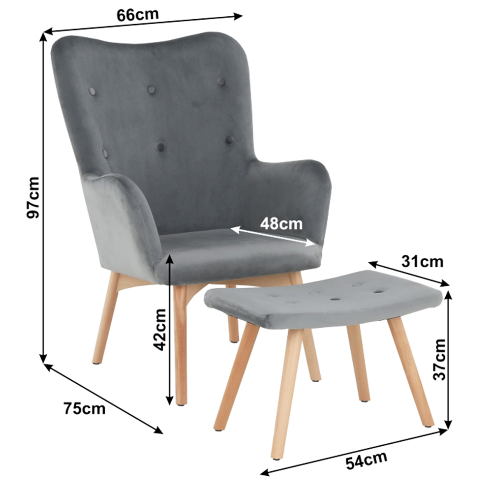 Křeslo Lager New s podnožkou