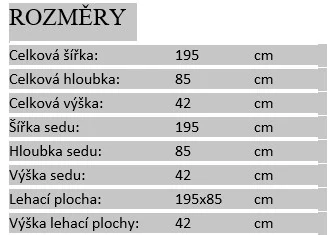 Válenda 195 x 85 cm rozkládací s úložným prostorem a korpusem z lamina