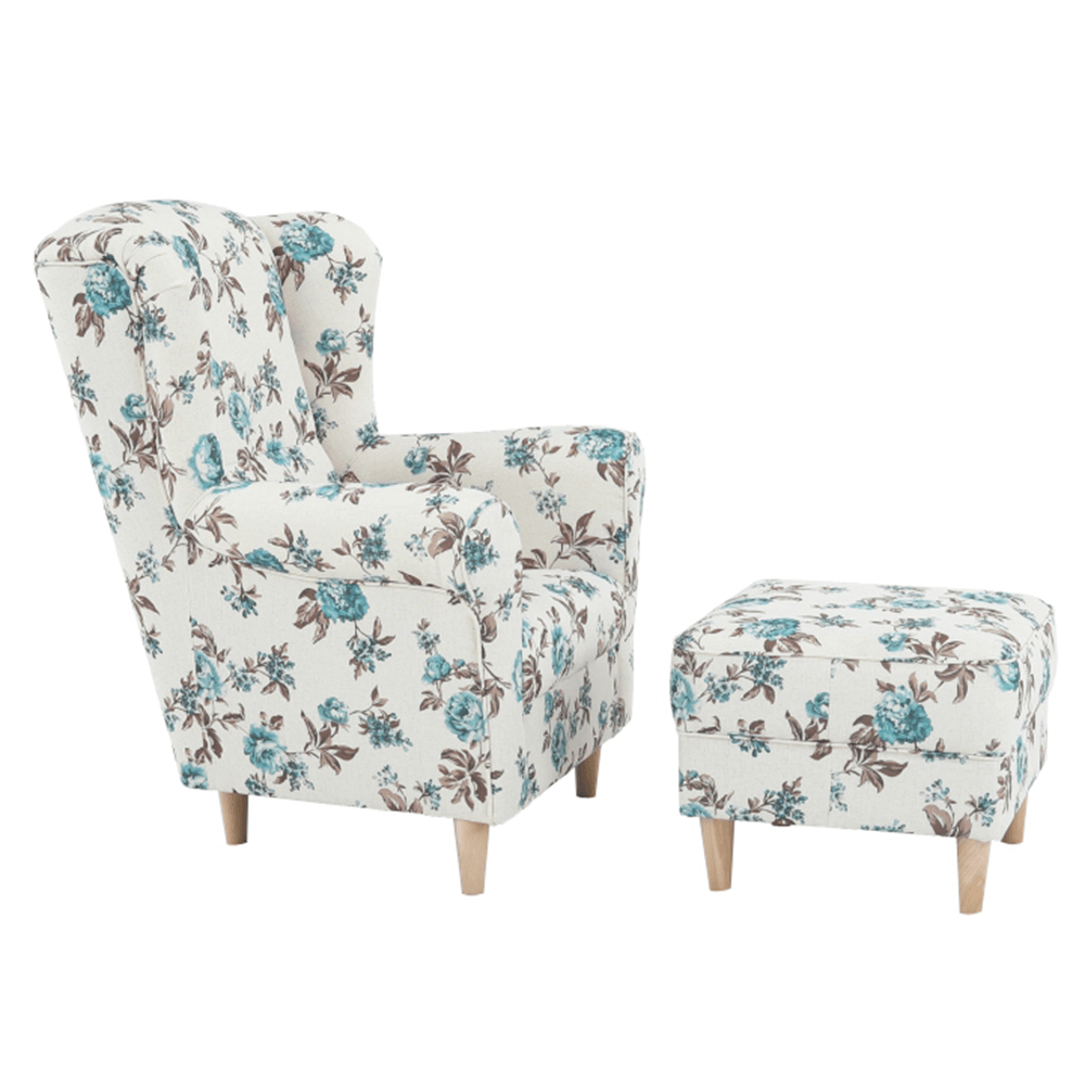 Křeslo Astrid s taburetem