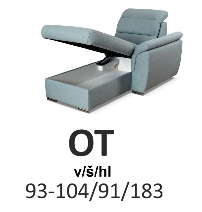 Sedací souprava Melania 1-R-2F-OT