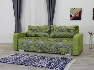 Pohovka Andrea rozkládací a dvěma područkami a dvěma polštáři