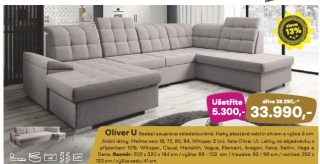Rohová sedací souprava OLIVER U