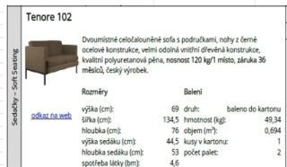 TENORE 102, potahy BONDAI