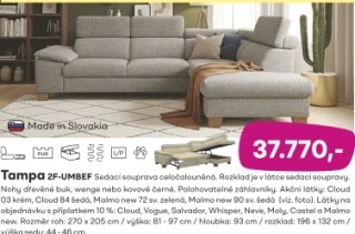 Sedací souprava TAMPA 2F-UMBEF