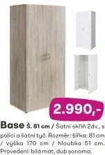 Šatní skříň BASE