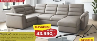 2- Rohová sedací soupava MELANIA "U"