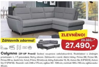 3 -Calymno -rohová sedací souprava (2F-UP /Pravá)