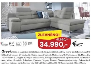 4 - GREEK - Rohová sedací souprava
