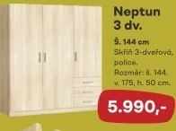 8 - NEPTUN 3 dveřová skříň